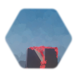 Onyx Rocks with Glowing Red Moss