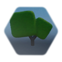 Cuboid foliage tree