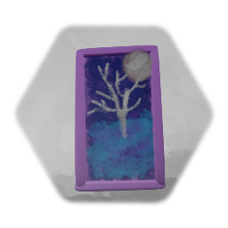 Dead tree night painting