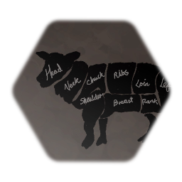 Lamb Meat cuts Drawing