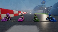 meta runner racing stadium with item boxs