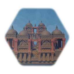 Indian temple courtyard