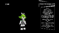 Evelyn the hedgecat description screen