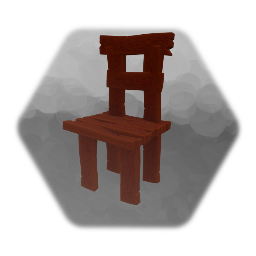 Old Warped Wooden Chair