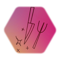 Knife (With Pitchfork) Sticker