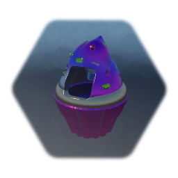 Metal Cupcake Trash Bin