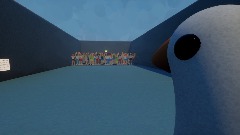 Goose in very weird skating rink.