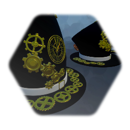 Remix of Steampunk Top Hat Clock - Added Hat With More Gears