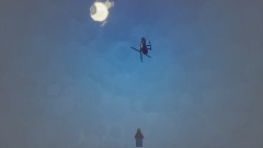 A helicopter has fallen into a man in lego river and go to hell