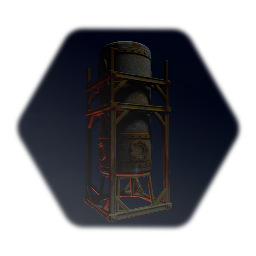 Rusty Tank With Vertical Stand