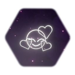 Smile emoji with 3 hearts