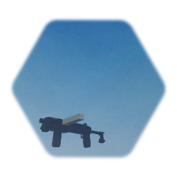 SMG. Fires with recoil. Lazer. Flashlight.