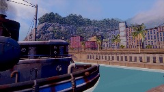 Lusitania town, central dock