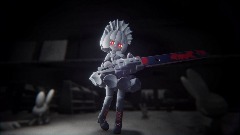 返り血に染まる白鎖鋸【White chainsaw】