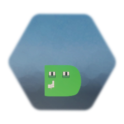 The letter D but in text displayers