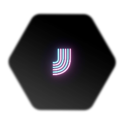 Neon Retro Striped Comma