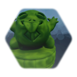 Frog statue pull out the tang