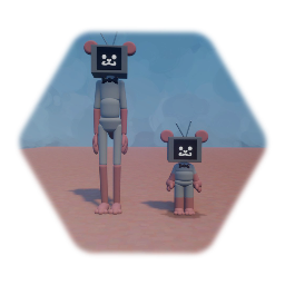 TV headed mouse character (2 versions)