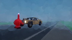 dream puppet hit by a car