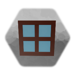 Simple Window with Wooden Frame