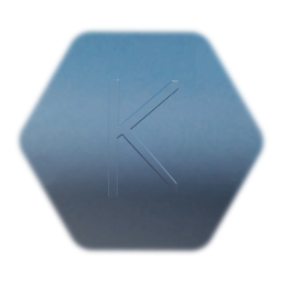 "K" (one block) metal letter