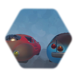 Broken Down Retro Futuristic Car