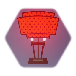Lamp 60's 70's Retro Red Art Deco