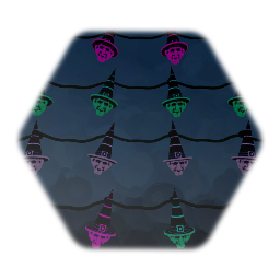 String of Halloween Witch Lights 2