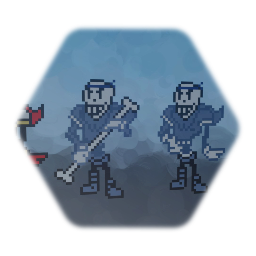 Papyrus/@Bluu-_-Ninja Deltarune styled battle sprite