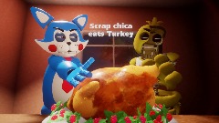 Scrap chica eats Turkey
