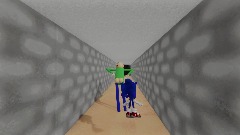 Sonic chases Baldi for showing his butt