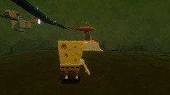 Spongebob in Super Mario 64 Bowser Level