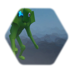 Destroyed alien robot