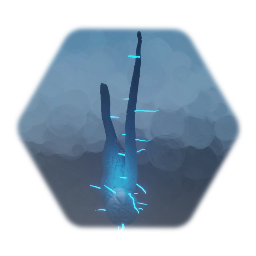 Alien  tree neon blue