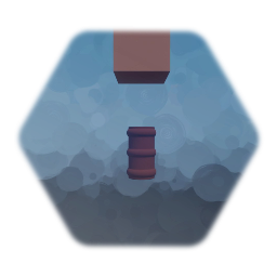 Swinging Barrel Affixed To A Cube