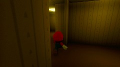 Mario clipped into Backrooms