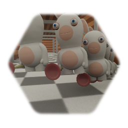 The Wario apparition but with Rayman and rabbids