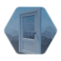 White door with glass window