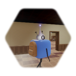 Cuthbert with backpack