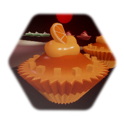 Orange Candy Bombe Cupcake