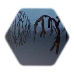 Exposed hanging roots