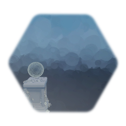 Orb pillar with flowers