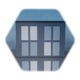 Building Facade with Lighted Windows