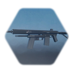 Assault Rifle model AR15 with M26 MASS underbarrel shotgun