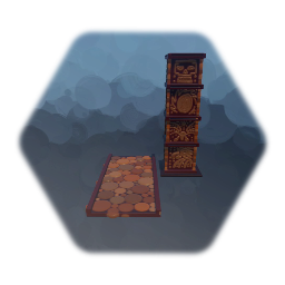 Ruby fire Bird Floor Tile #CUAJ Template - Aztec