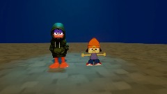 Parappa slams his penith in the car door