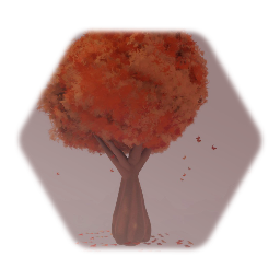 Sculpture Practice: Autumn Tree with Falling Leaves