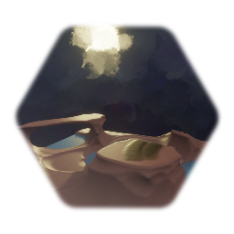 Désert avec montagne