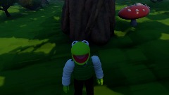 Kermit likes mushrooms