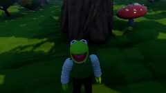 Kermit likes mushrooms